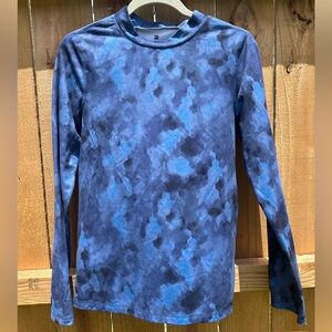 All in Motion Blue Patterned Kids Long Sleeve Tee